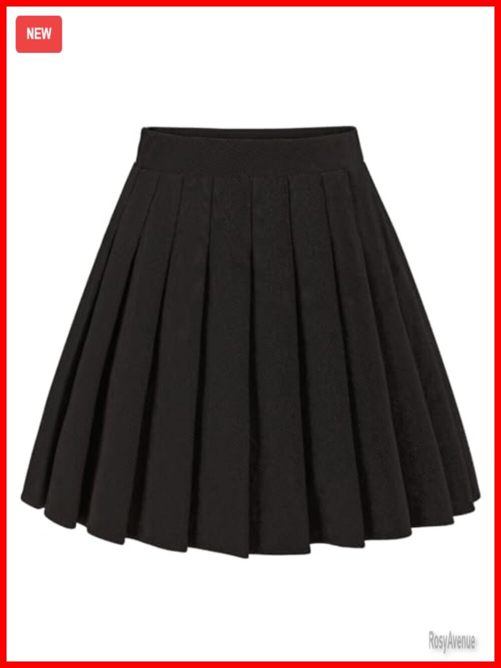 Womens Pleated Mini Skirt High Waist A-Line Thick Fabric
